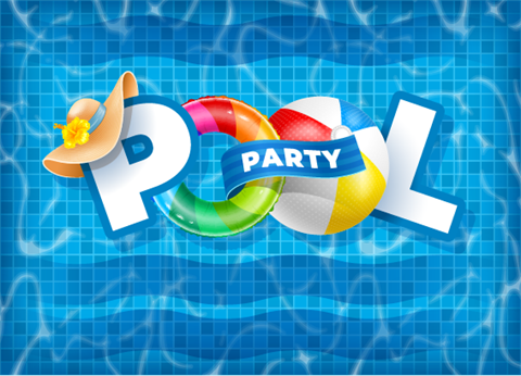 Pool Party image with words 